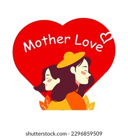 Happy mother's day. illustrations and typography