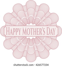 Happy Mother's Day inside money style emblem or rosette
