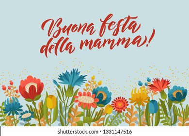 Happy Mothers Day Italian Design On Stock Vector (Royalty Free ...