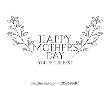 happy mothers day label icon