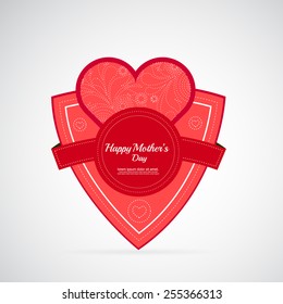 Happy Mother's Day label. vector