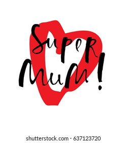 Happy Mother's Day lattering. Calligraphy Inscription. Vector illustration