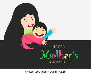 Happy mother's day layout design with roses, lettering, ribbon, frame, dotted background. Vector illustration. 
Best mom / mum ever cute feminine design for menu, flyer, card, invitation.
