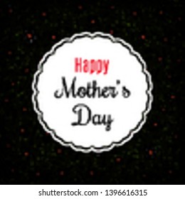 Happy mother's day layout design with frame, background with flowers. Vector illustration.