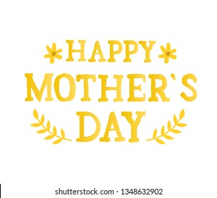 Happy Mothers Day lettering