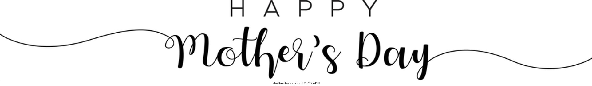 HAPPY MOTHER'S DAY lettering calligraphy banner vector