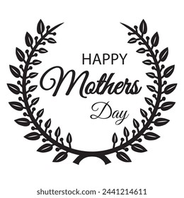 HAPPY MOTHER'S DAY lettering calligraphy banner vector. vector illustration. EPS 10