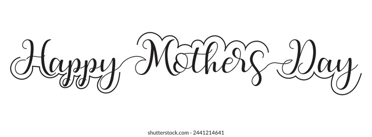 HAPPY MOTHER'S DAY lettering calligraphy banner vector. vector illustration. EPS 10