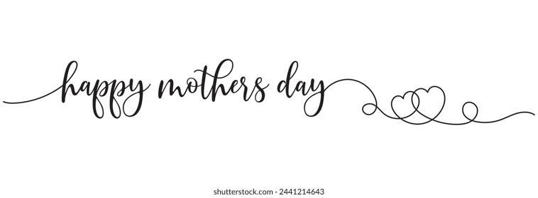 HAPPY MOTHER'S DAY lettering calligraphy banner vector. vector illustration. EPS 10
