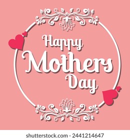 HAPPY MOTHER'S DAY lettering calligraphy banner vector. vector illustration. EPS 10