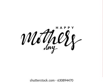 Happy Mothers Day Lettering Calligraphy Hand Stock Vector (Royalty Free ...