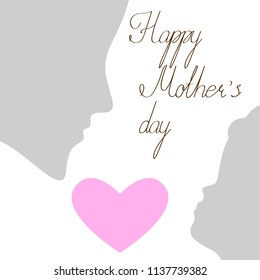 happy mothers day lettering card