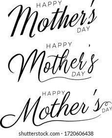 happy mother's day lettering design