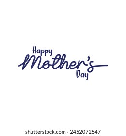 Happy Mothers Day Lettering Design Vector Image.