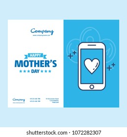 Happy Mothers Day lettering. Handmade calligraphy vector illustration. Mother's day card with heart