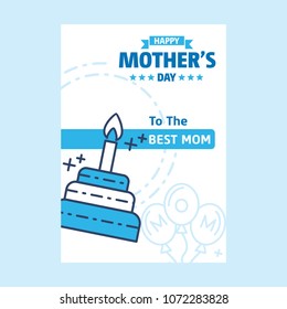 Happy Mothers Day lettering. Handmade calligraphy vector illustration. Mother's day card with heart
