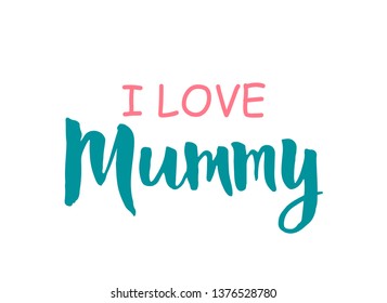 Happy Mothers Day lettering. Handmade calligraphy vector illustration. Mother's day card with heart - Vector