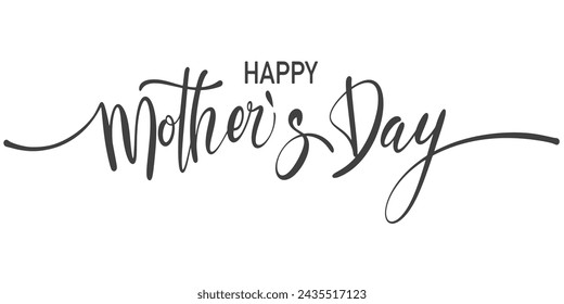 Happy Mothers Day lettering . Handmade calligraphy vector illustration. Mother's day card	