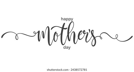 Happy Mothers Day lettering . Handmade calligraphy vector illustration. Mother's day card