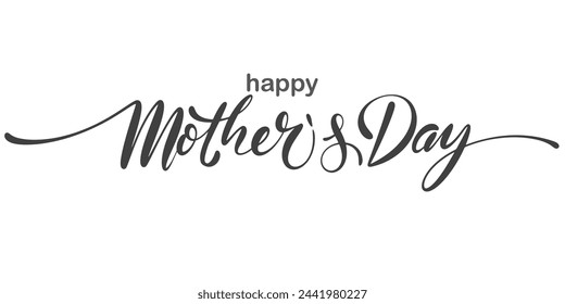 Happy Mothers Day lettering . Handmade calligraphy vector illustration. Mother's day card