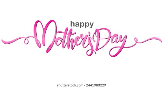 Happy Mothers Day lettering . Handmade calligraphy vector illustration. Mother's day card