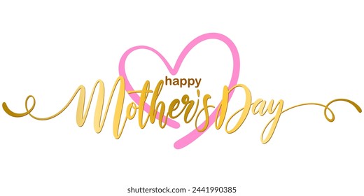 Happy Mothers Day lettering . Handmade calligraphy vector illustration. Mother's day card