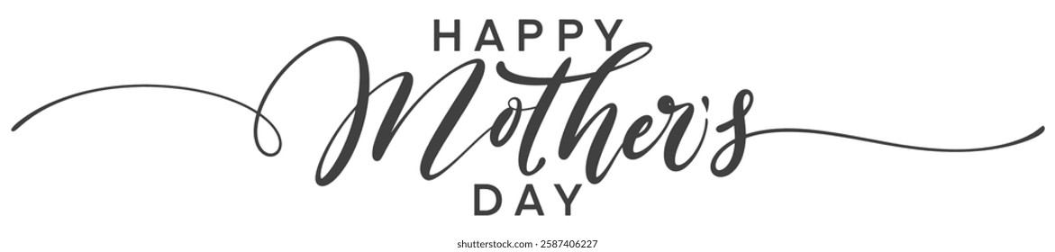 Happy Mothers Day lettering . Handmade calligraphy vector illustration. Mother's day card