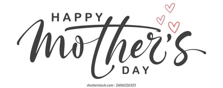 Happy Mothers Day lettering . Handmade calligraphy vector illustration. Mother's day card