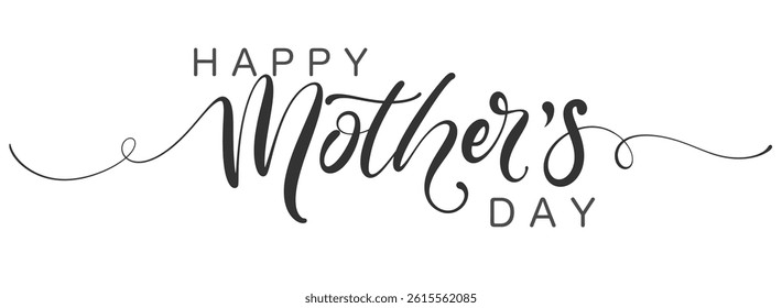 Happy Mothers Day lettering . Handmade calligraphy vector illustration. Mother's day card