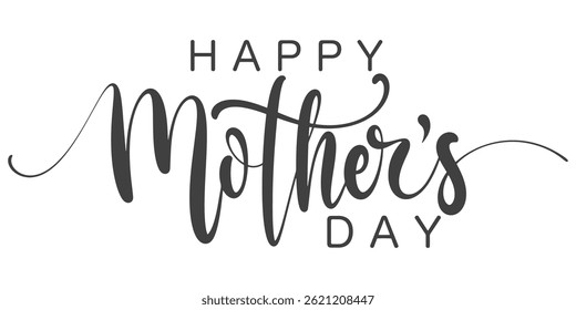 Happy Mothers Day lettering . Handmade calligraphy vector illustration. Mother's day card