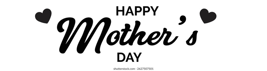 Happy Mothers Day lettering . Handmade calligraphy vector illustration. Mother's day card