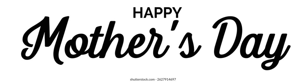 Happy Mothers Day lettering . Handmade calligraphy vector illustration. Mother's day card