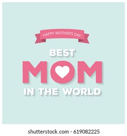 Happy Mothers Day lettering. Handmade calligraphy vector illustration. Mother's day card