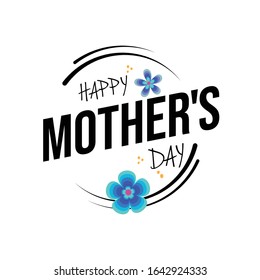 Happy Mother's Day lettering illustration