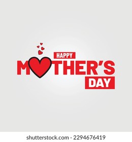 Happy Mother's Day Lettering llustration. Can be Used for Greeting Card, Poster, Banner, or T Shirt, social media post.