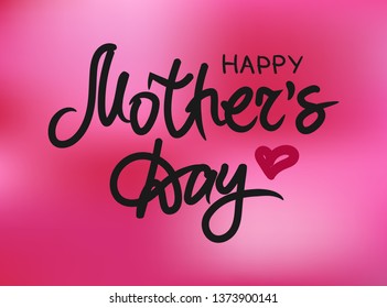 Happy Mother's Day lettering poster.