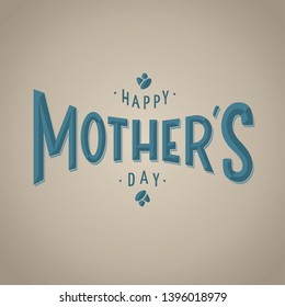 Happy Mother`s Day lettering. typography vector text and rose illustration in frame background for Mother's Day. Vector