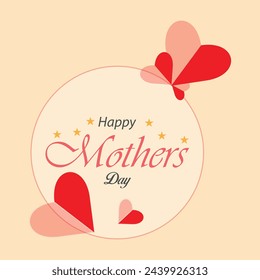 Happy Mothers Day lettering. Vector Illustration.