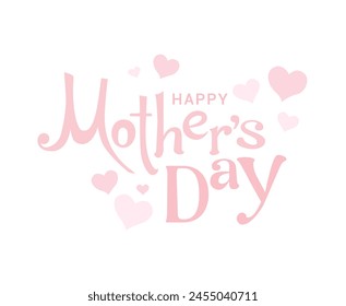 Happy Mothers Day lettering. Vector illustration for greeting card, poster, banner, invitation