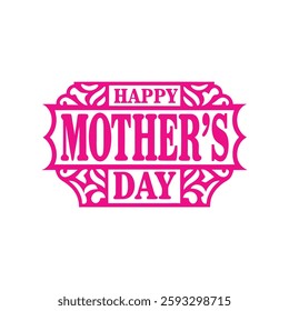 Happy Mother's Day lettering vector.