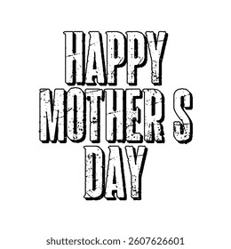 Happy Mothers Day lettering vector. Handmade calligraphy vector illustration. Mother's day card with heart