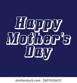 Happy Mothers Day lettering vector. Handmade calligraphy vector illustration. Mother's day card with heart