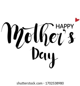 Happy Mothers Day lettering.Mother's day handmade vector card