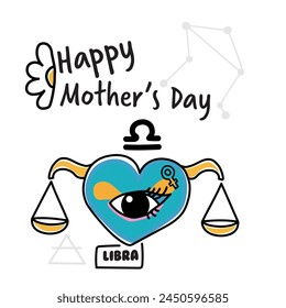 Happy Mother's Day Libra Card