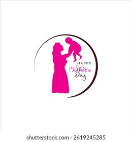 Happy mother's day  logo design for templates