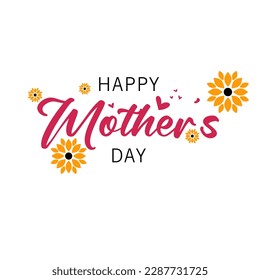 Happy mother's day for logo, label, print, poster or invitation
