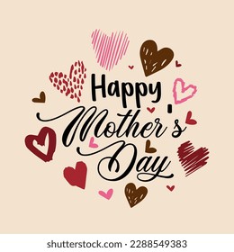 Happy mother's day for logo, label, print, poster, banner or invitation