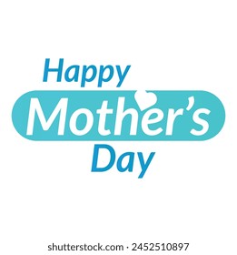 Happy Mothers Day logo vector. "Happy Mothers' Day" mom and child affection concept greeting design for all mother lovers.