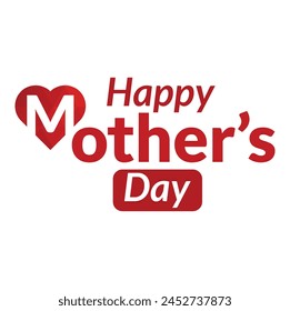 Happy Mothers Day logo vector. "Happy Mothers' Day" mom and child affection concept greeting design for all mother lovers.