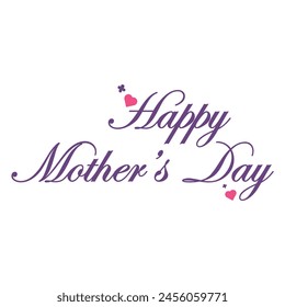 Happy Mothers Day logo vector. "Happy Mothers' Day" mom and child affection concept greeting design for all mother lovers.